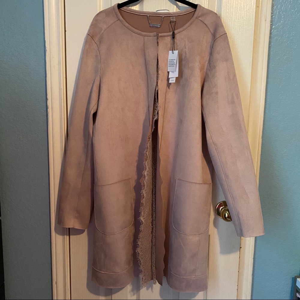 Tahari Topper Jacket Light Pink Size Large